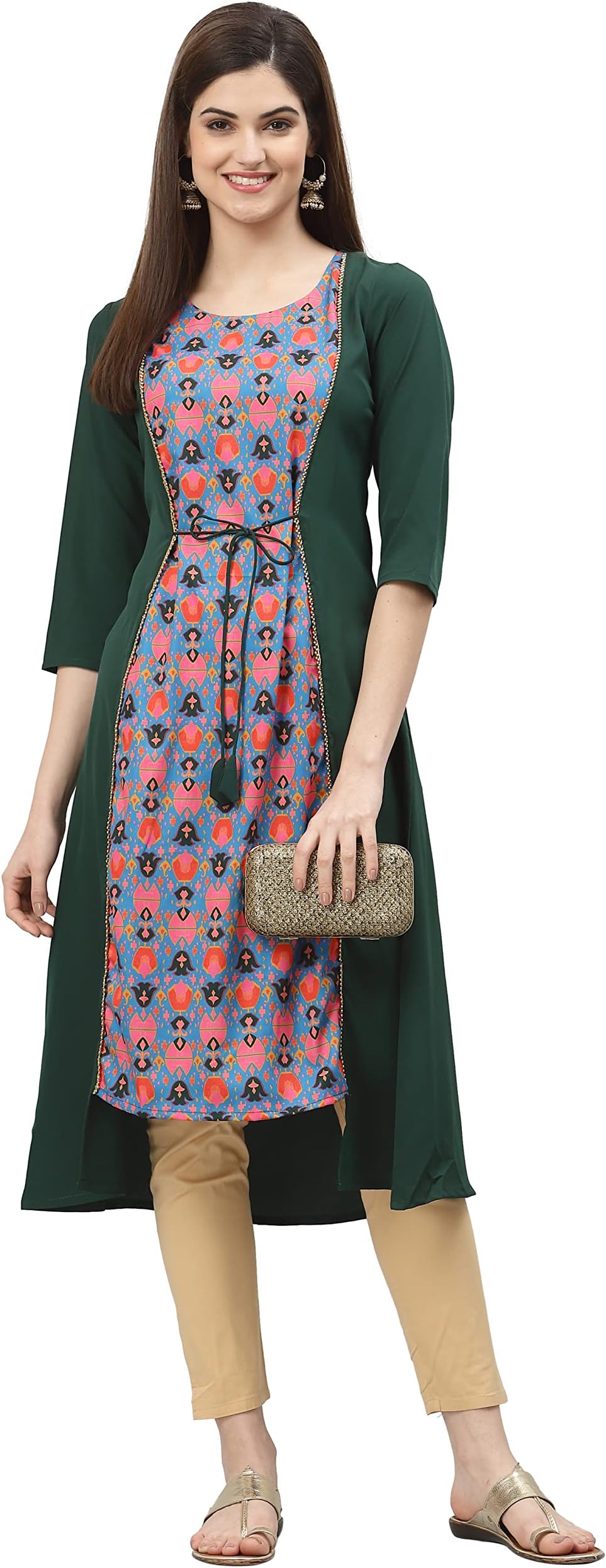 ALC Creation Women's Crepe Jacket Kurta