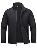 Men's Fleece Lined Softshell Jacket Waterproof Windbreaker Rain Jacket for Tactical Hiking