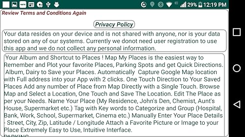 Map My Places. Find My Parking. Navigate. Explore. SOS Life Saver Messages
