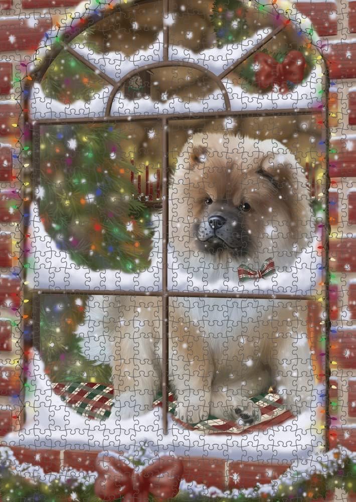 Please Come Home for Christmas Chow Chow Dog Jigsaw Puzzle for Adults - Animal Printed Interlocking Puzzle Game Artwork - Gift for Dog Lover's -1000 Pcs 29.5"x19.7", PZLE57172