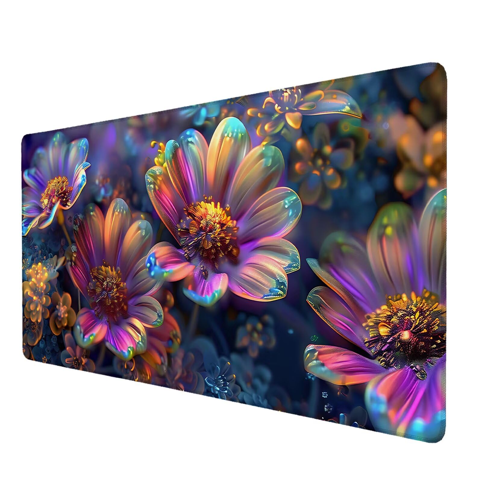 Alfombrilla Ratón Gaming, 1500x600x4 mm Alfombrilla Ratón XXL Flor, Impermeable Alfombrilla Escritorio con Tela de Micro Tejido Superior, Base Antideslizante, Mouse Pad Grande para Juegos (Sueño) F-5