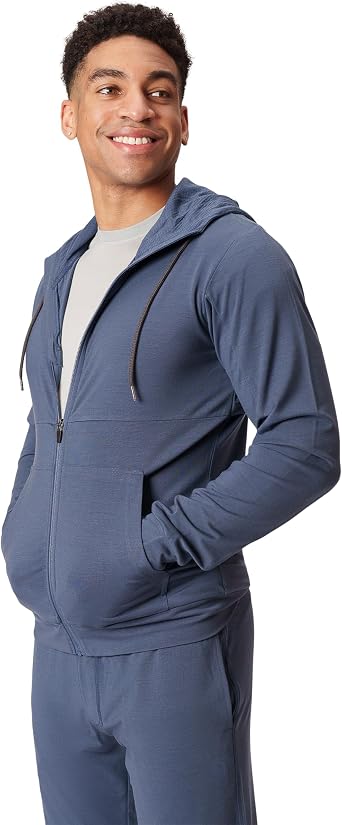 Mens Merino Active Zip Hoodie By Woolly | RWS Certified | Soft, Stink Free, Seattle Designed