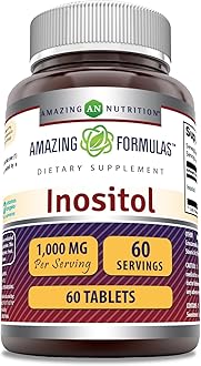 Amazing Formulas Inositol 1000mg Supplement | Tablets | Non-GMO | Gluten-Free | Made in USA (1 Pack, 60 Count)
