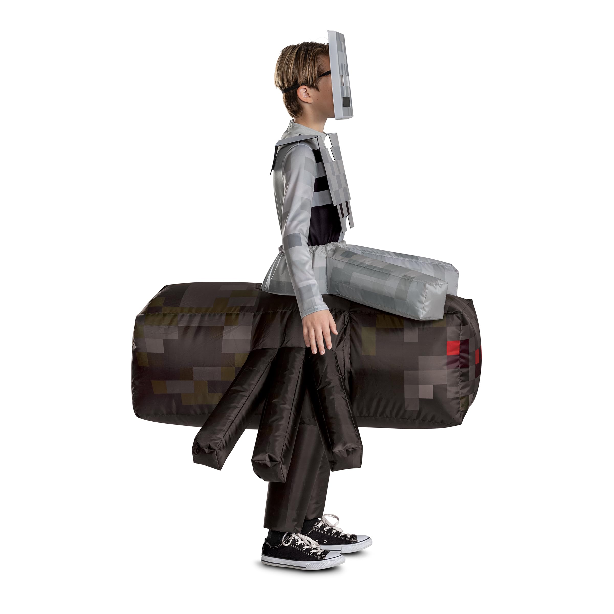 Disguise Disfraz inflable oficial de Minecraft Spider Jockey con ventilador inflable de Minecraft