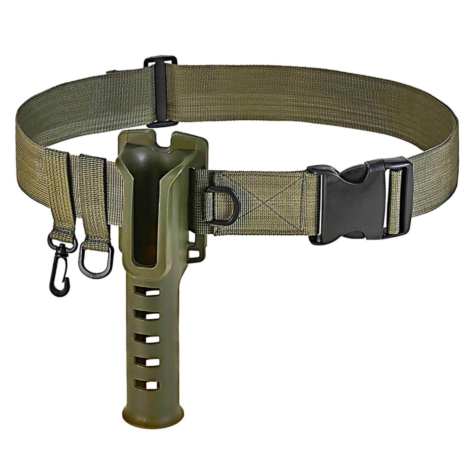 LADFRTYU Boat Fishing Rod Holder Fishing Waist Belt Rod Holder Adjustable Wading Wader Gear Accessories(Green)