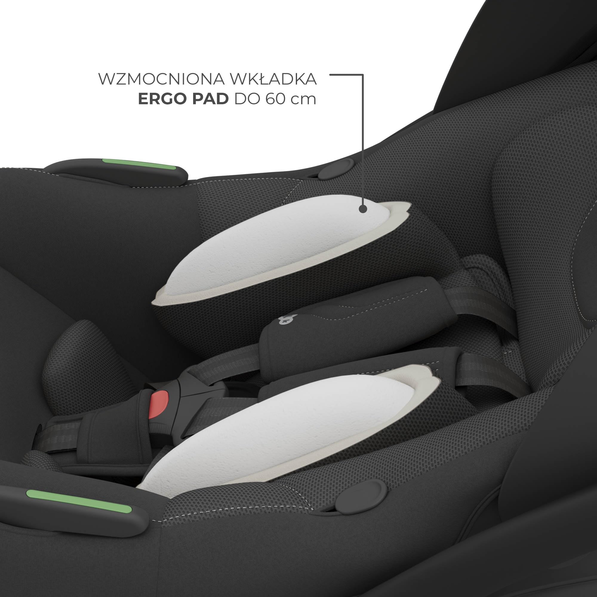 Kinderkraft I-LITE Seggiolino per Bambini, Con Base ENDURA SAFE FX, Seggiolino Auto i-Size, 40–87 cm, Girevole, ISOFIX, ERGO PAD, Sistema Modulare, Pesa 3,2 kg, Cintura a 5 Punti, 0–12 Anni, Nero