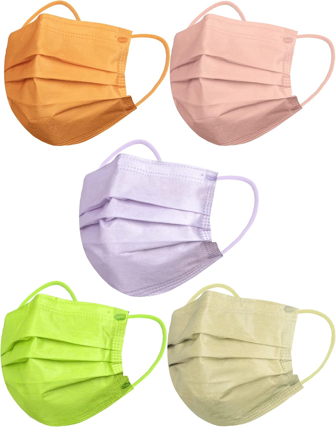 Disposable Face Masks Printed with Colorful Designs,50 Pack