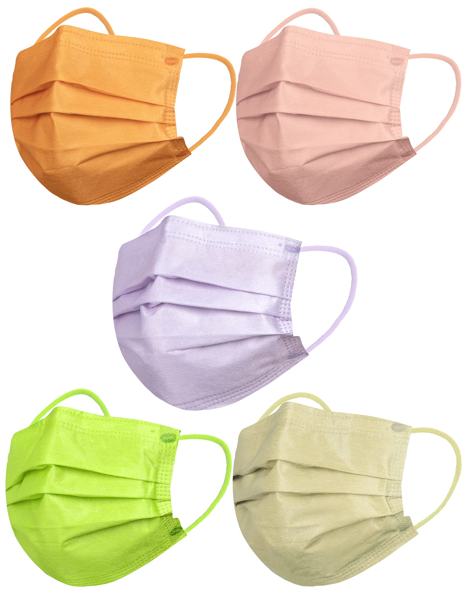 Disposable Face Masks Printed with Colorful Designs,50 Pack