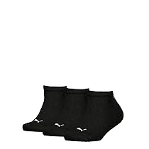 PUMA Invisible 3p, Calzini Unisex – Bambini e ragazzi, Black – New, 23-26