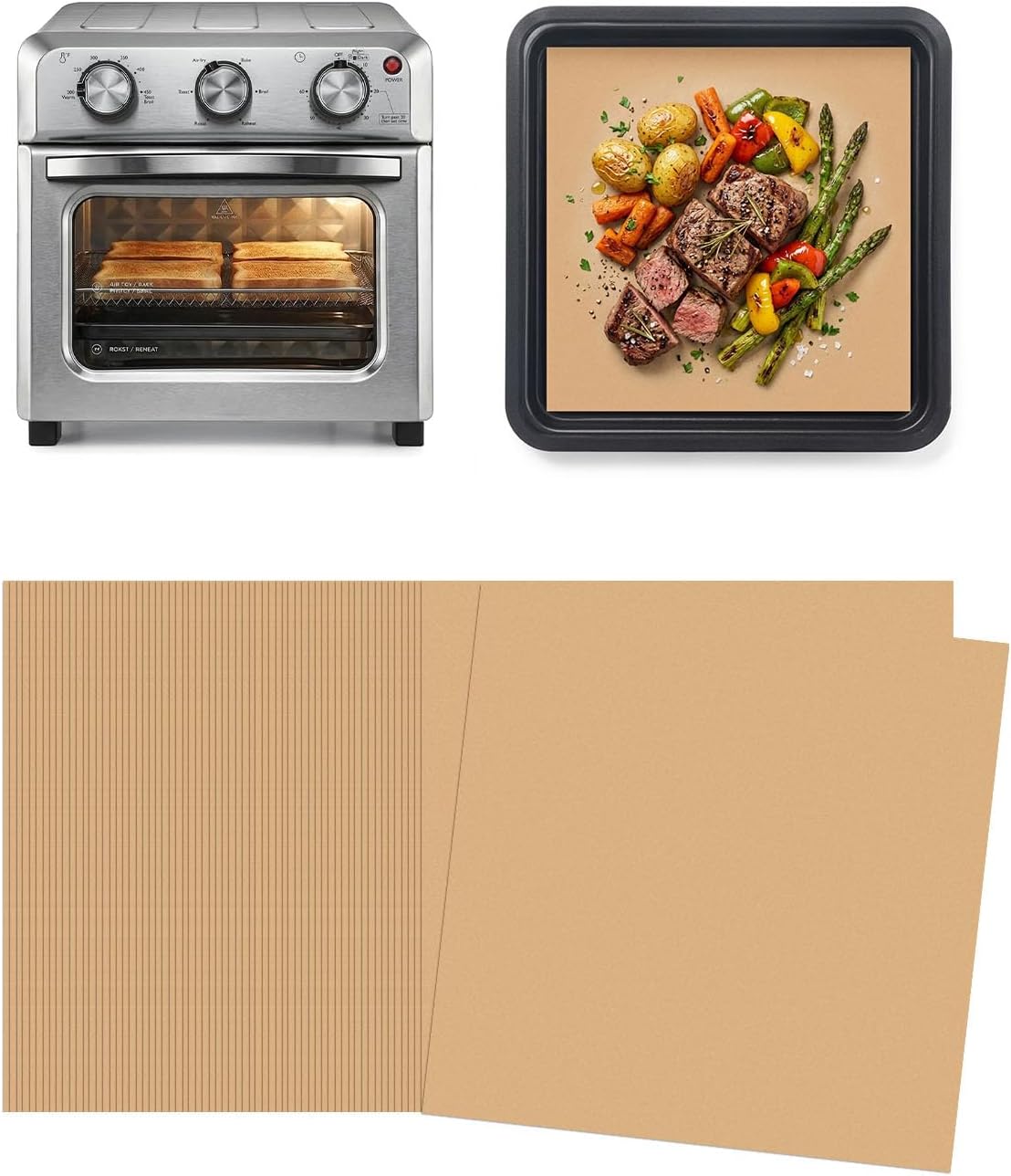 125PCs Parchment Paper Liners for VAL CUCINA Compact 12.7QT Air Fryer Oven