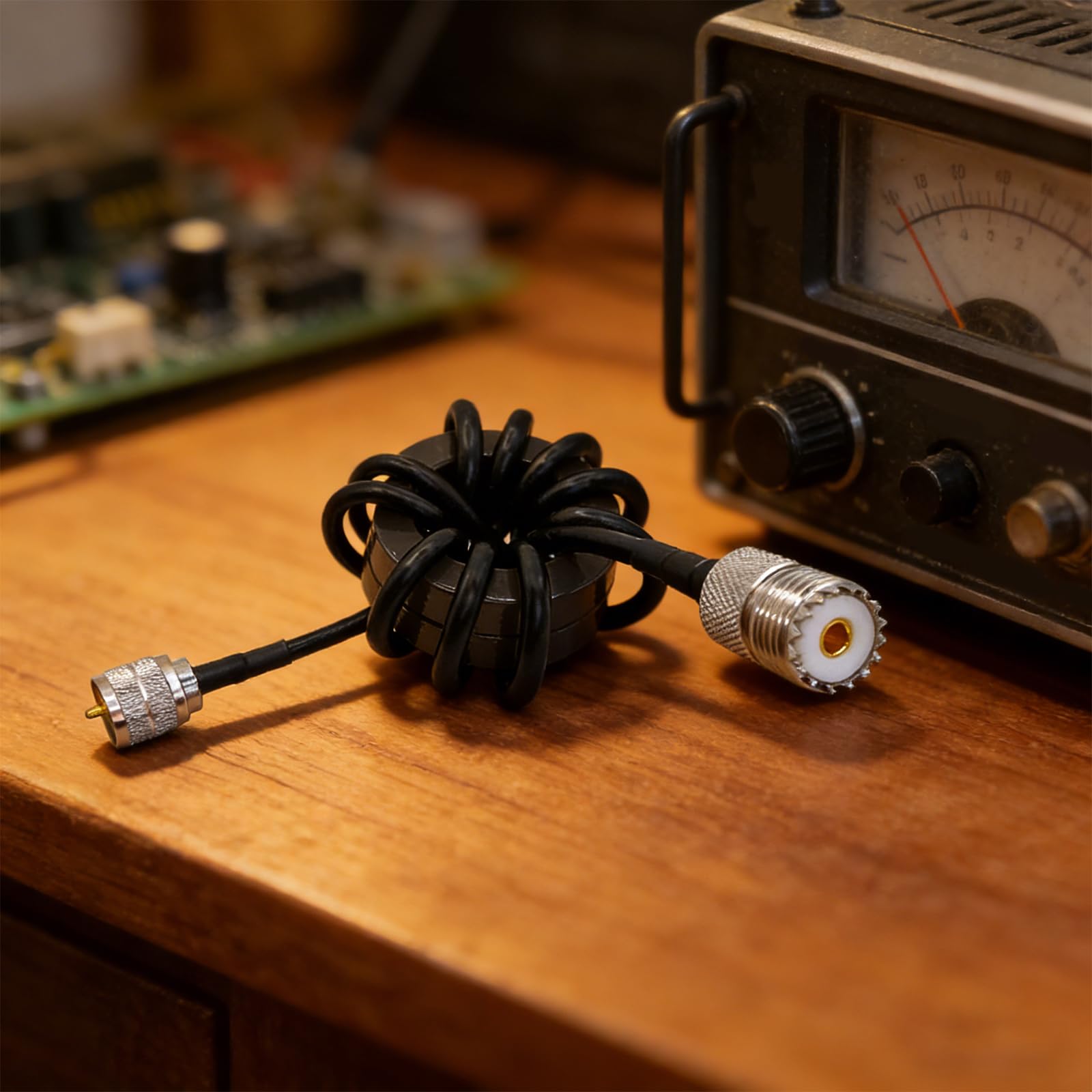 Cewka dławika RF 200 W do komunikacji krótkofalowej, rdzeń magnetyczny Balun 1,8-30 MHz do radia szynkowego i filtra EMI anteny, wysokowydajne dławiki HF
