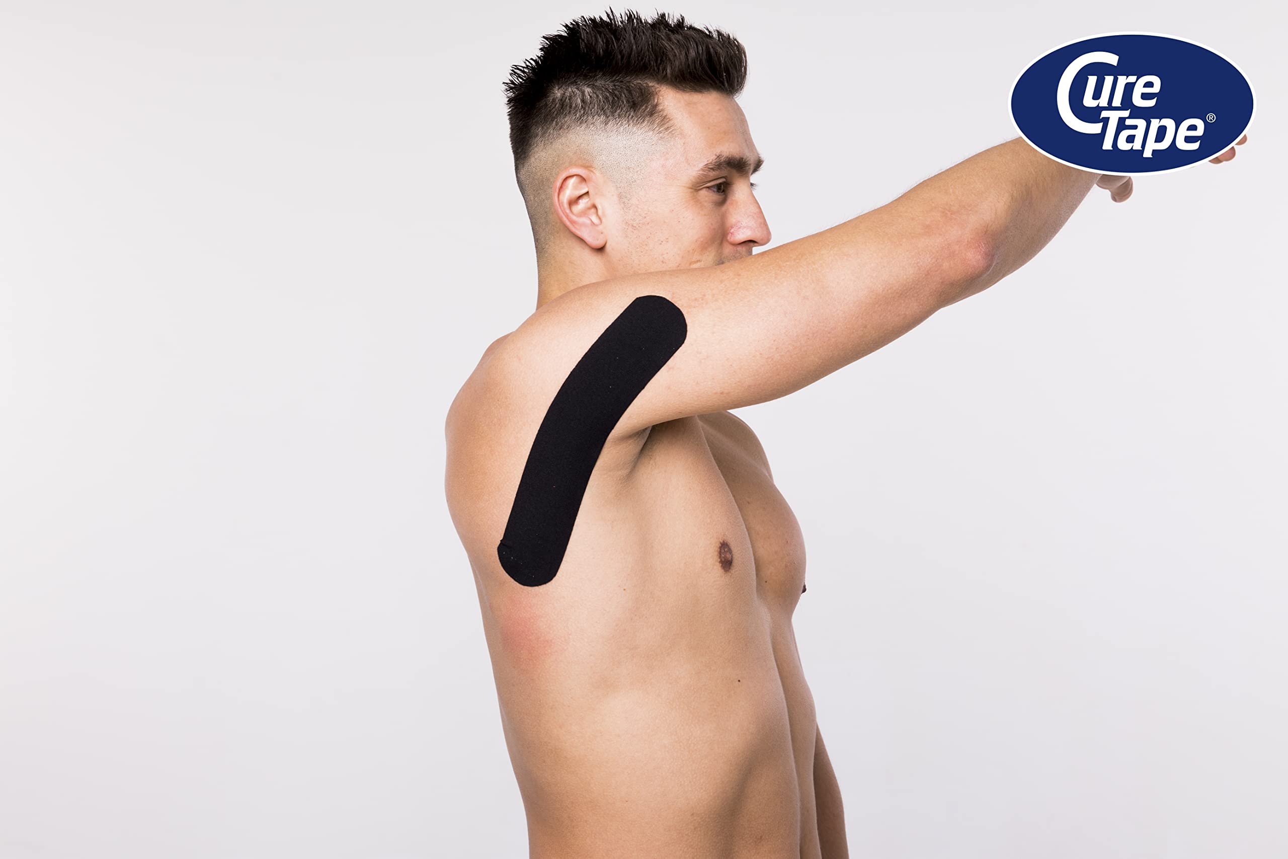 CureTape Classic Giant: Rollo Extra Grande de Cinta Kinesiológica | 5cm x 31.5m | Cinta Hipoalergénica| Vendaje para Alivio del Dolor, Soporte Muscular y Articular | Gran Adhesión | Beige