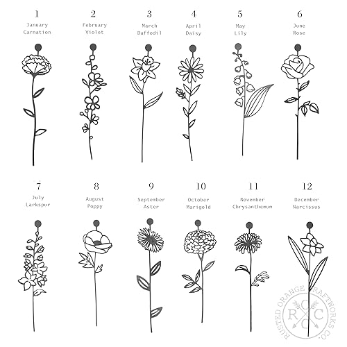 Miniatura 5 de Birth Month Flowers - 3 pack - Home Decor Family Mothers Day Wall Decor Family Sign Wall Decor Wall Decor Family Sign Mothers Day Gifts for Mom