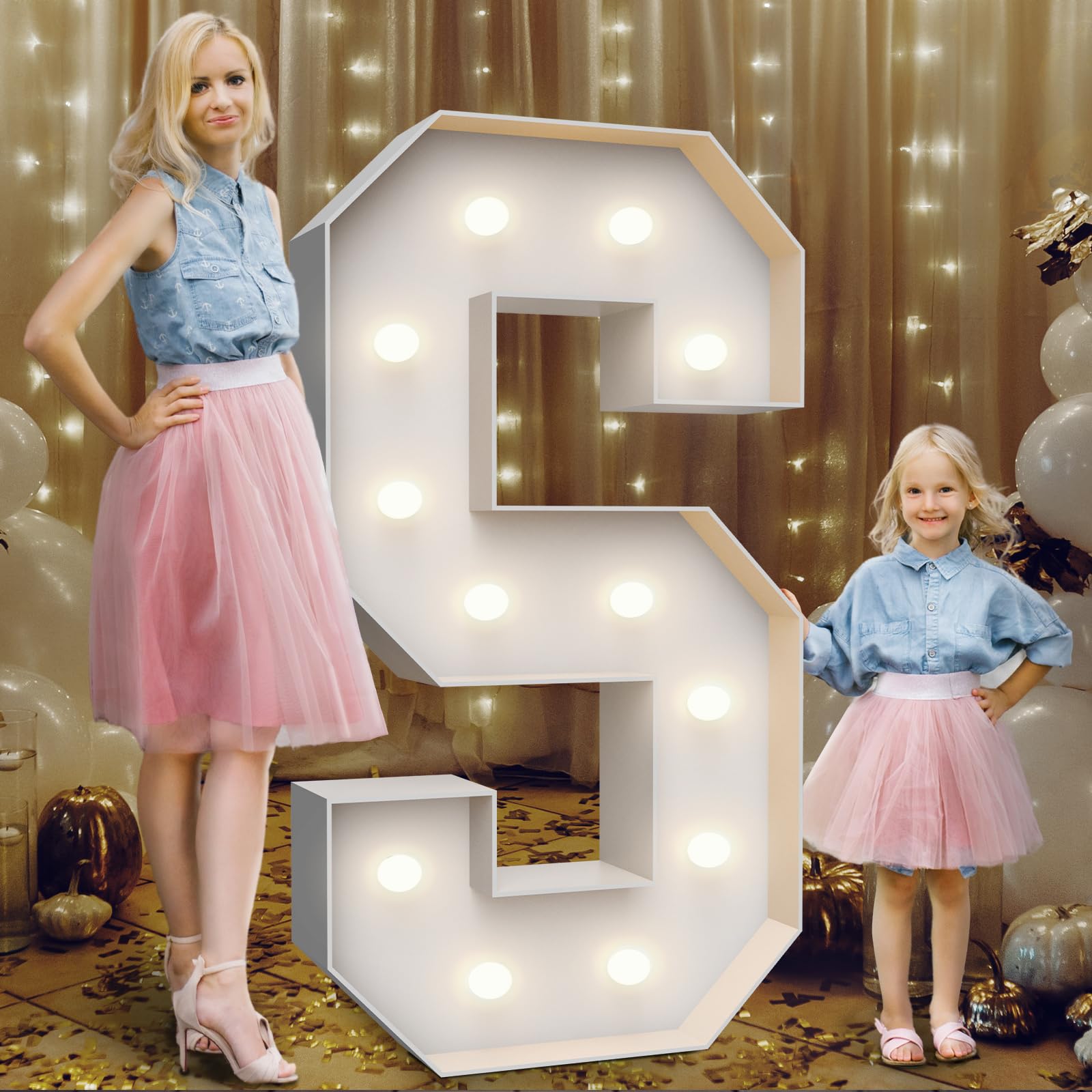 View 1 of Teebloom 4FT Light Up Marquee Letter S Kit