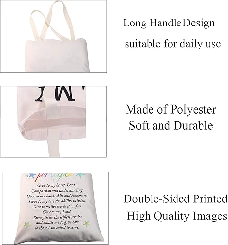 Miniatura 8 de CMNIM Bolsa de mano de regalo para trabajadores sociales para mujeres, trabajadoras sociales, oración, agradecimiento, regalo de graduación