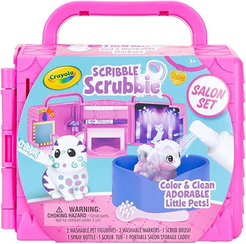 Miniatura 5 de Crayola Scribble Scrubbie Pets - Salón de belleza, juego con mascotas de juguete, Regalo para Niños