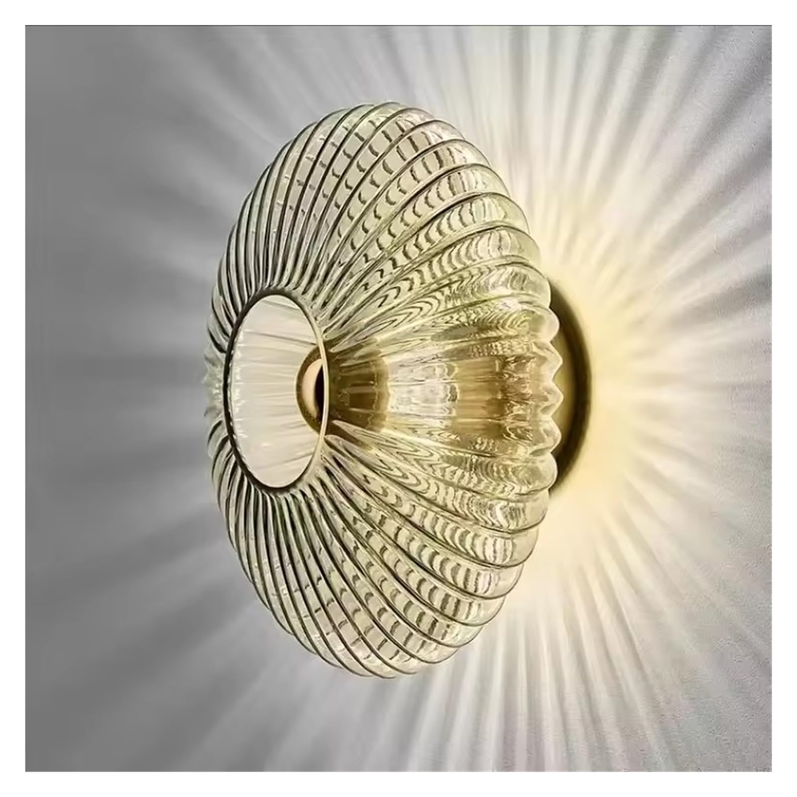 ITOSUI Modern LED Wall Lamps Glass Ripple Lights Corridor Aisle Staise Dining Backdrop Simple Indoor Home Decoration Lustre Fixtures (Cognac) (Smoke Grey)