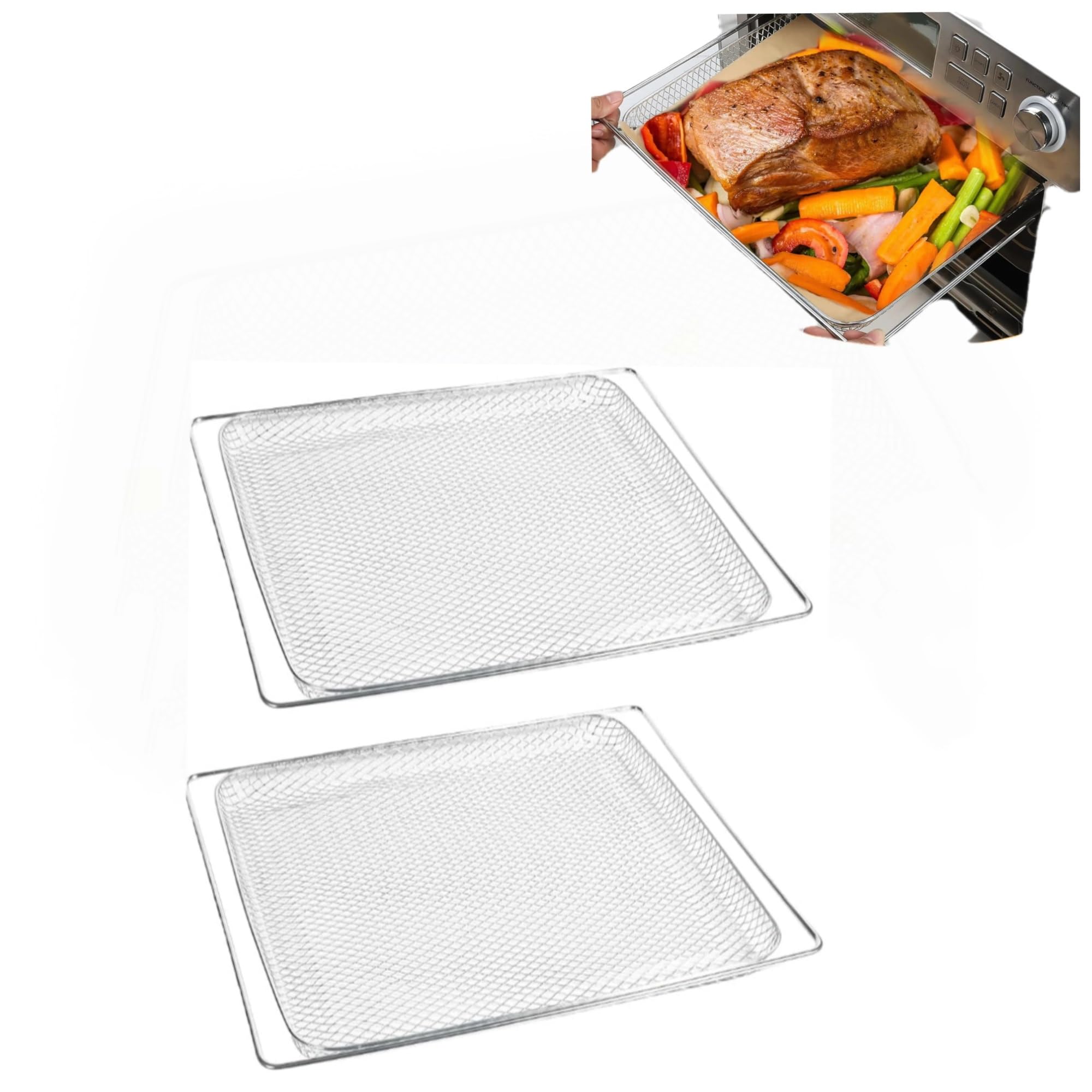 Wiederverwendbares Backblech, Geeignet For Dörrkörbe For Trocknen Von Kräutern. Netzkörbe Sind Mit Dem Zubehör For Heißluftfritteusen Kompatibel.