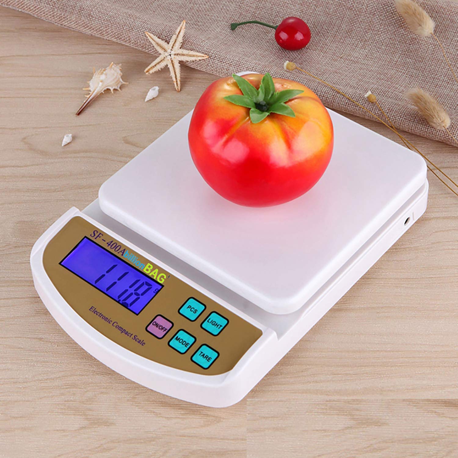 MOSHTU Portable Electronic Compact Digital Kitchen Scale Multifunction School Weight Weighing Scale Precision Digital Balance SF-400A Scale