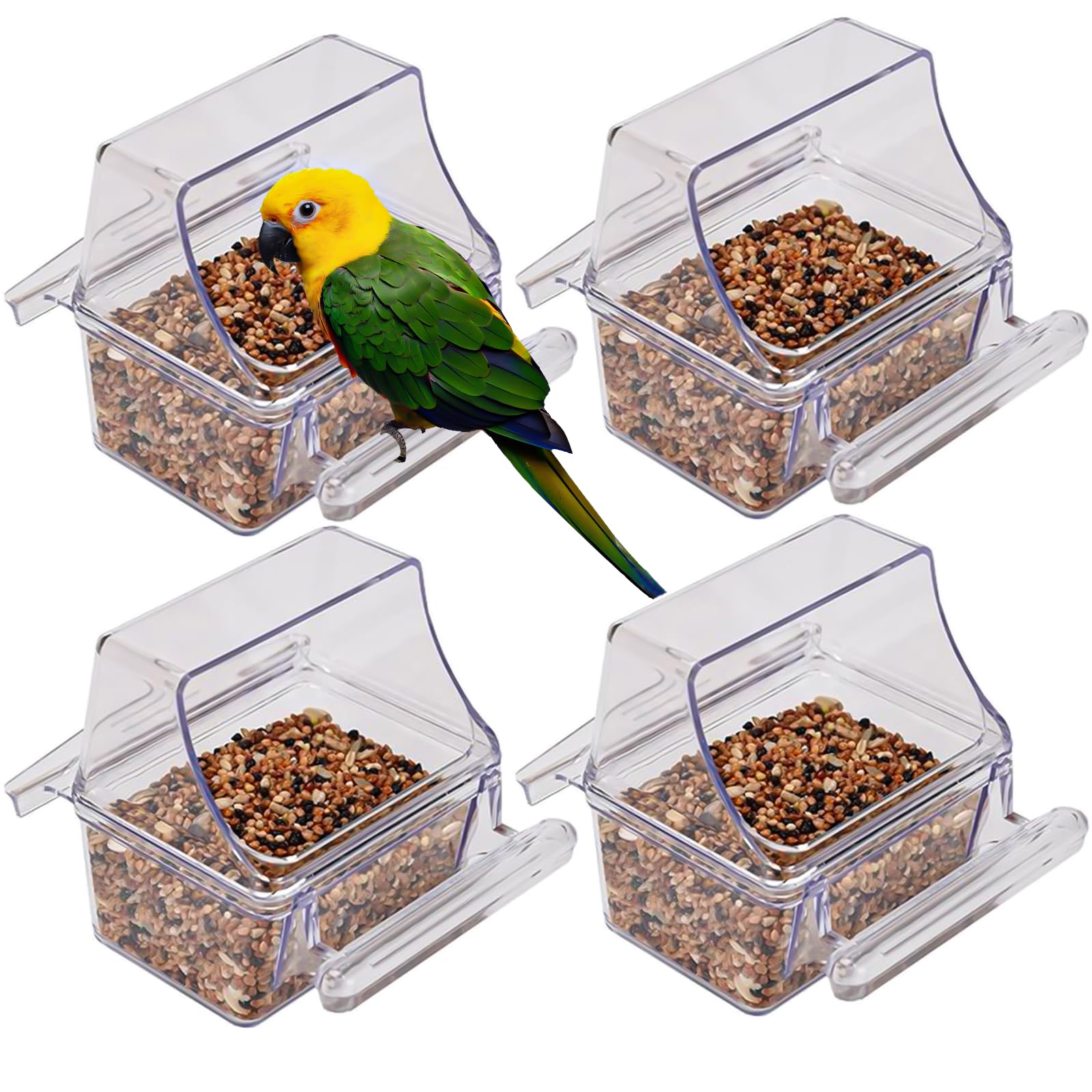 MdakeGo 4 Pcs Bird Feeder Water Dispenser - feeding and watering supplies pet | Mubboo