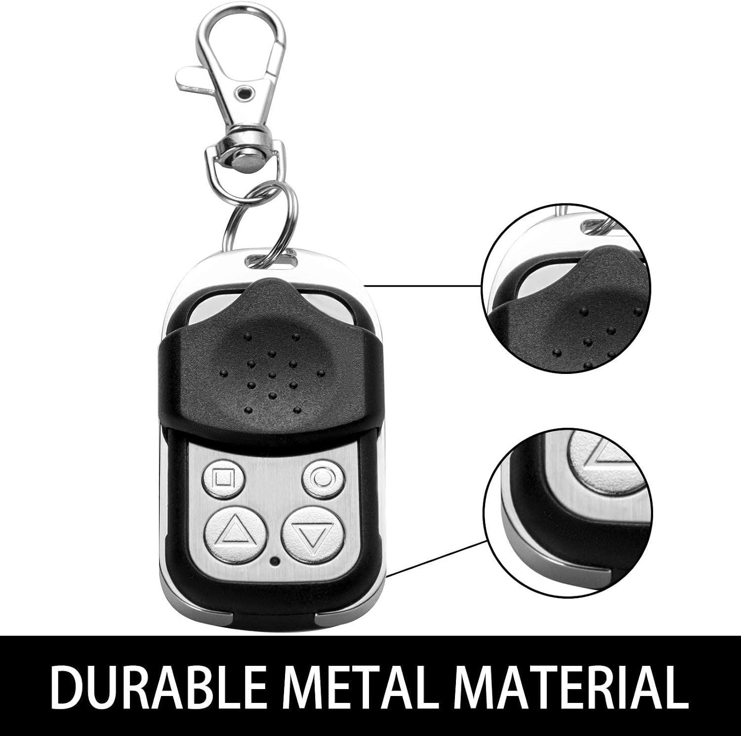 OrangeA Gate Remote Control 4-Button Backup Key Accept Signal Within 100ft for Automatic Opener Hardware Sliding Driveway Security Kit