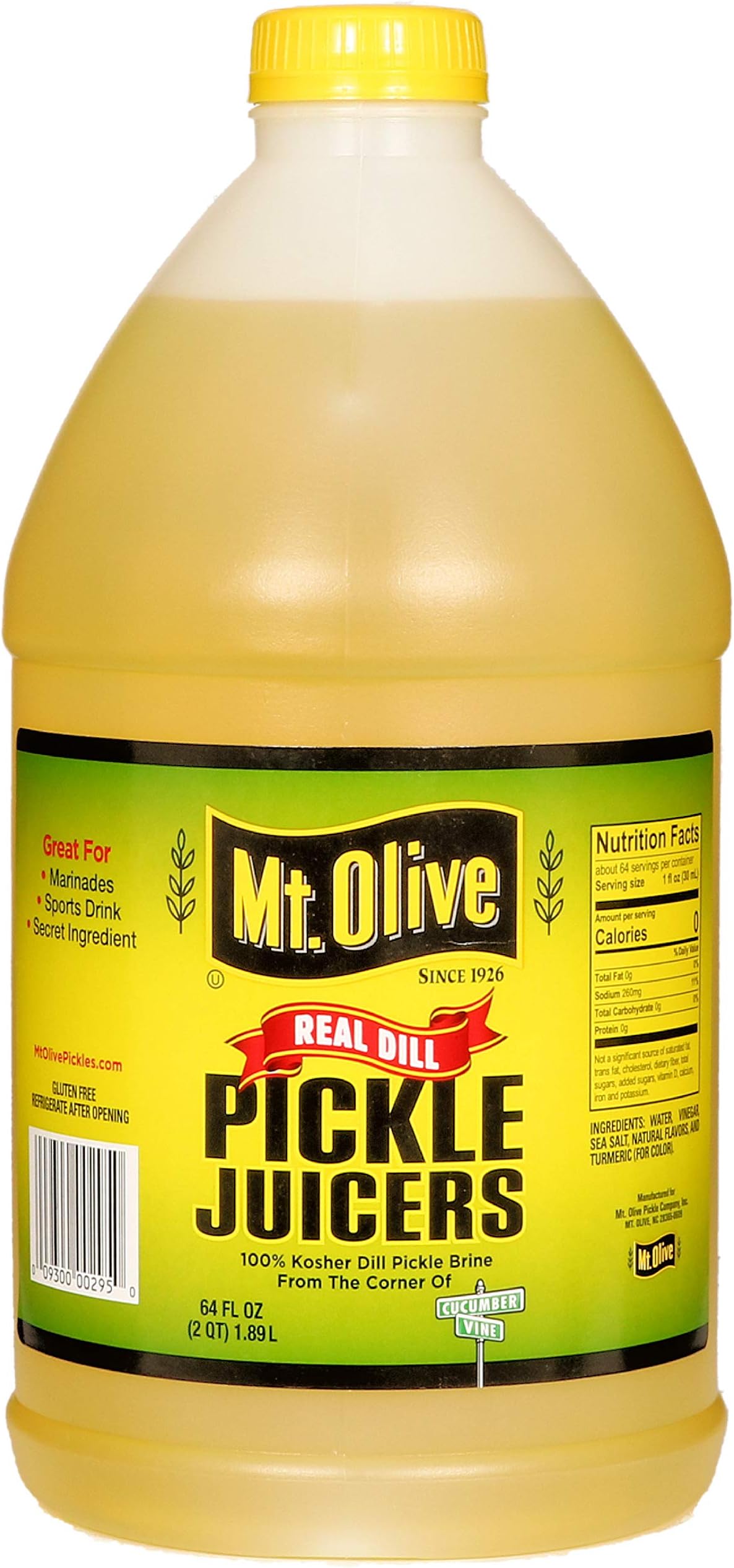 Mt. Olive Pickle Juice 100% Kosher Dill Pickle Brine, 64 Ounce Bottle
