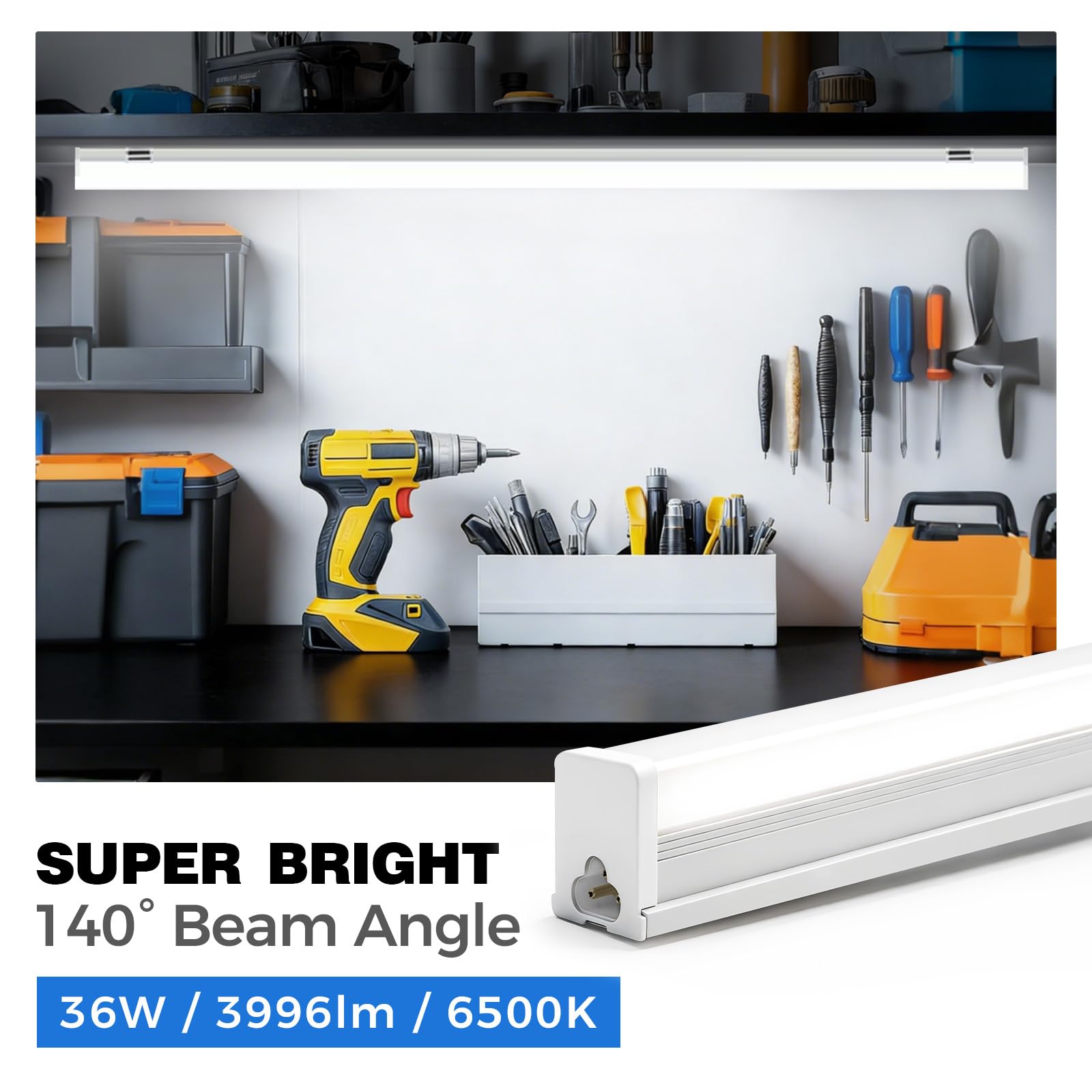 LED Feuchtraumleuchte 120CM 36W 3996LM 6500K IP65 Wasserfest Deckenleuchte Werkstattlampe 30 Pack