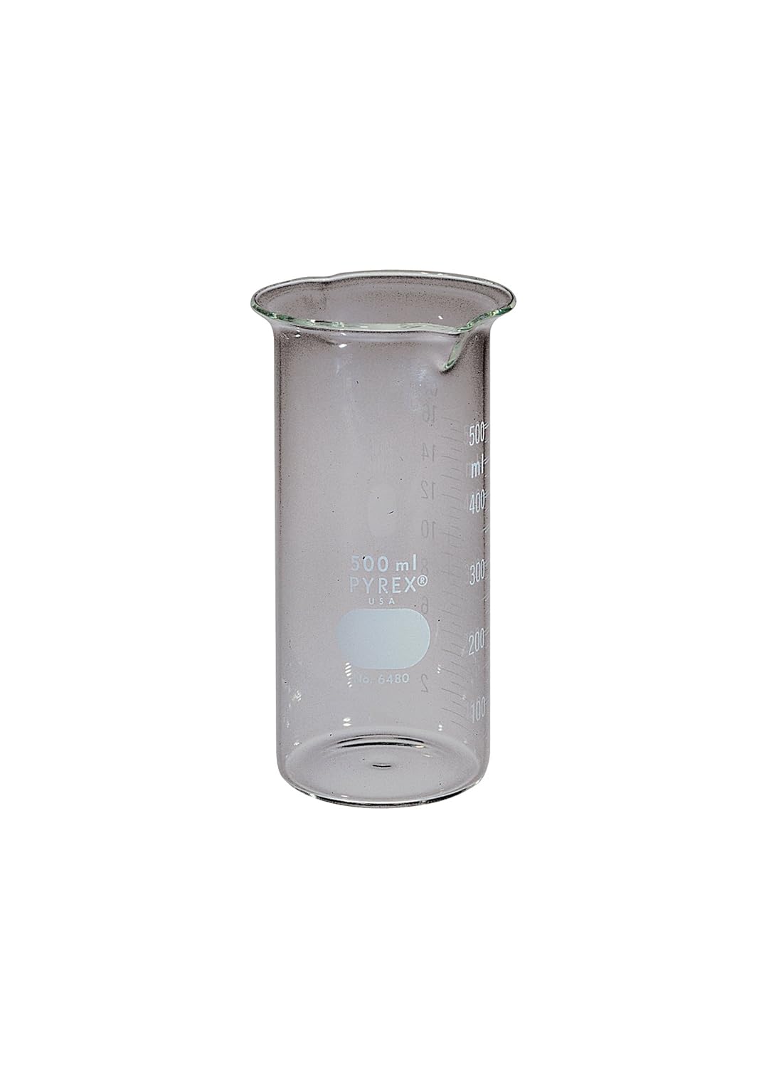 Pyrex Borosilicate Glass Double Spout and Double Pour Beakers Graduated, 500ml Capacity (Case of 12)
