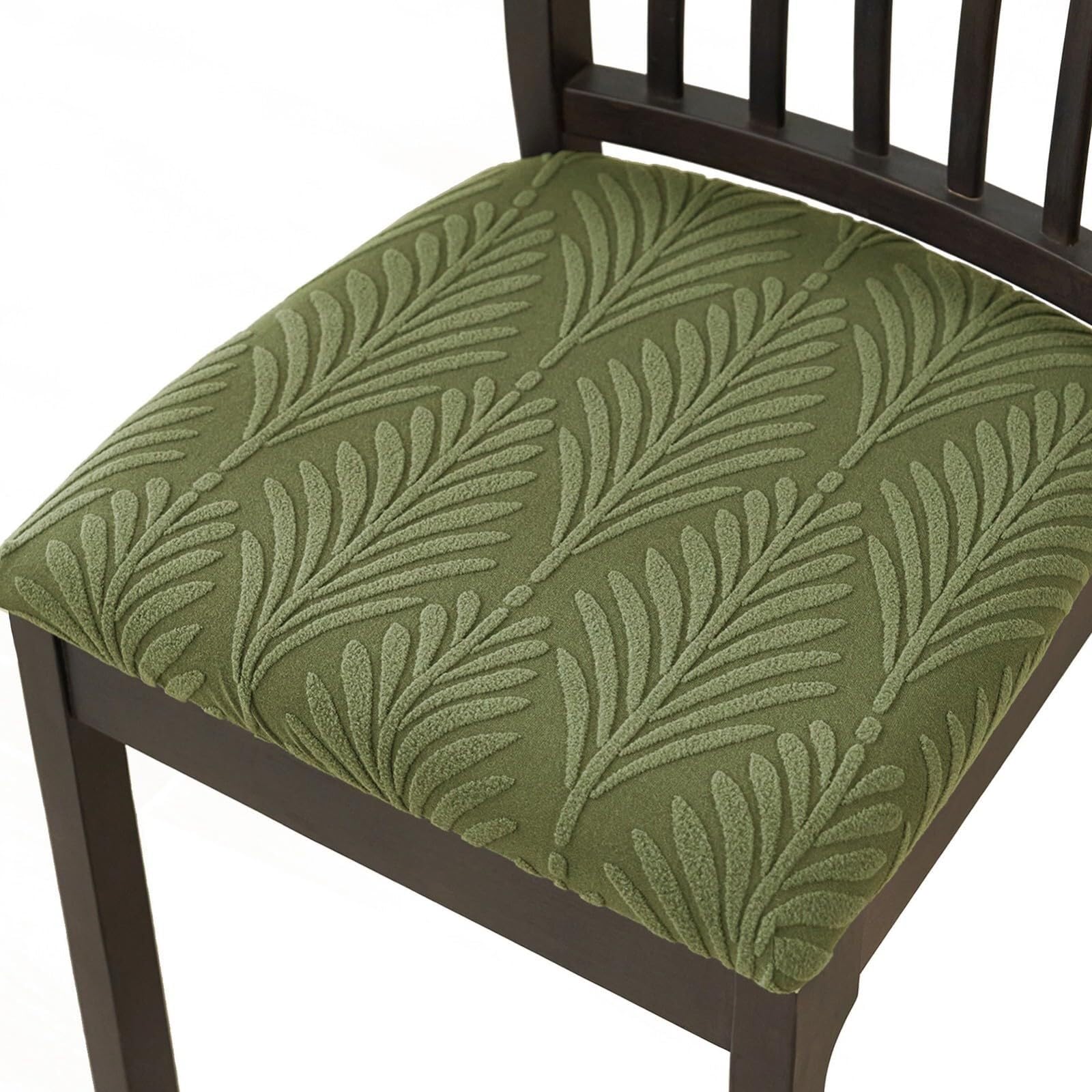 NMVAWIPT Stretch Polyester Dining Chair Seat Covers, Removable Cushion For Room Kitchen Hotel, Anti-Slip Durable(#1,2 Set)