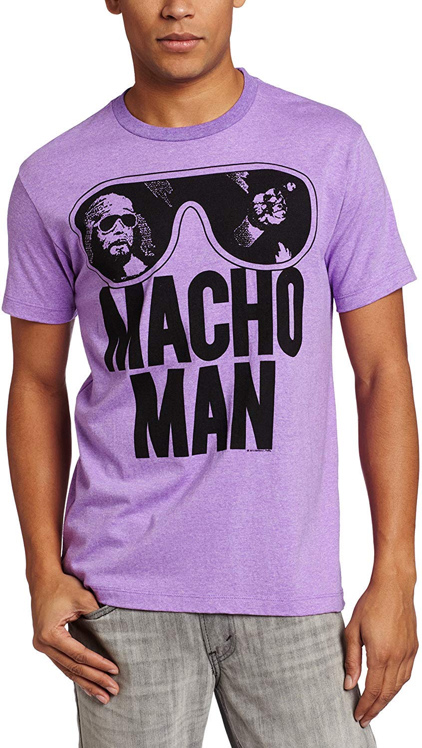 Men's Macho Man Sunglasses World Wrestling Entertainment Old School Funny Logo T-Shirt