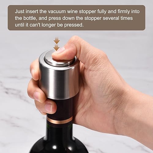 Miniatura 5 de uxcell Tapón para botella de vino, 2 unidades de 1.772 in de diámetro exterior, 1.299 in de identificación, tapones de vino reutilizables de acero
