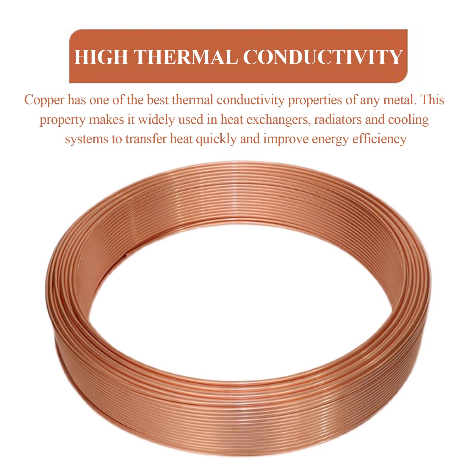 Tubo di rame T2 da 5 metri, spessore della parete 0,6 mm, diametro esterno, diverse dimensioni for impianti idraulici di refrigerazione(OD 8mm)