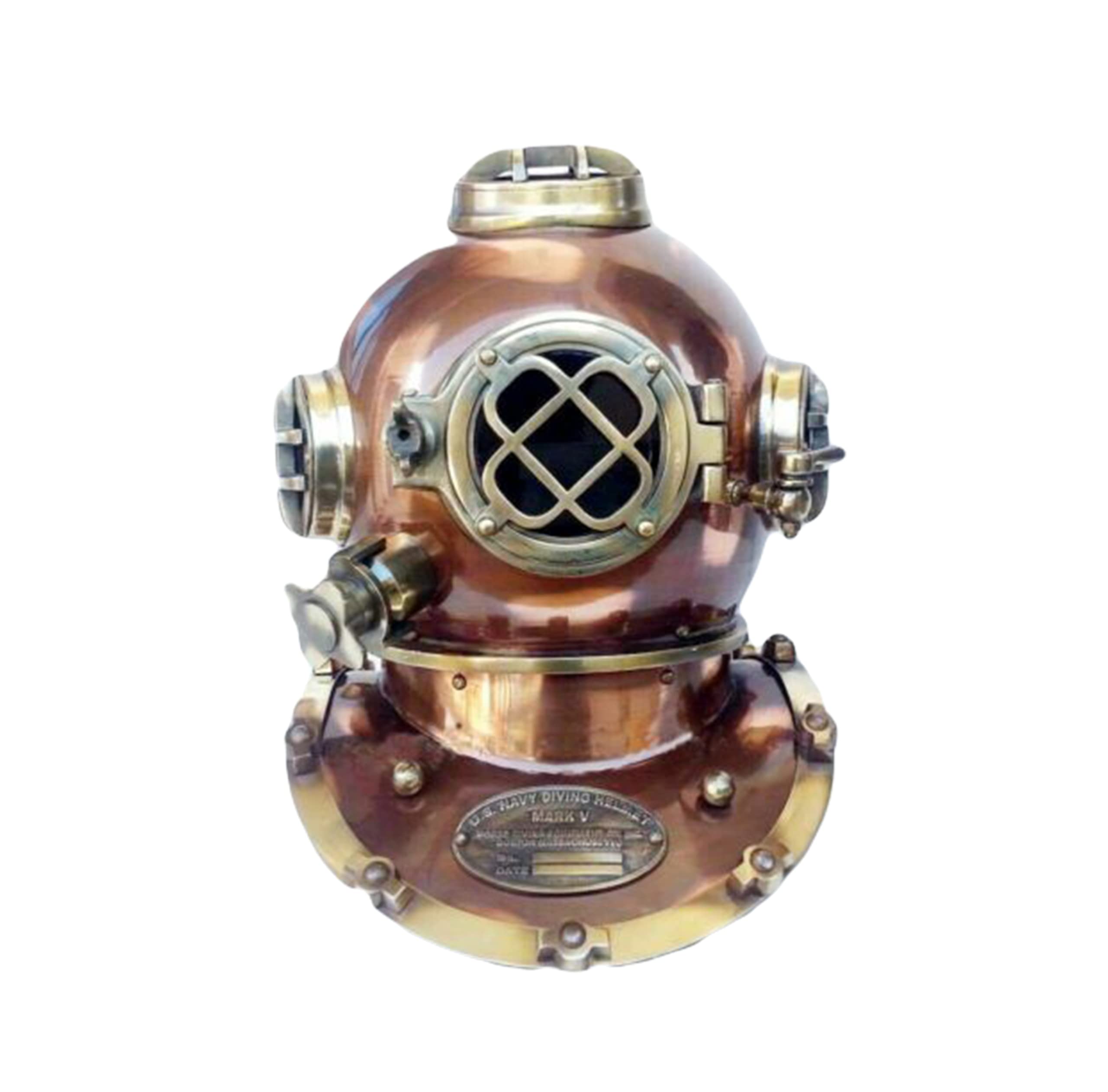 Antique Diving Divers Helmet Brass Steel Full Size Maritime Vintage Unique Designer Item for Home & Office Décor Decrorative Item by Ayesha King of Handicraft