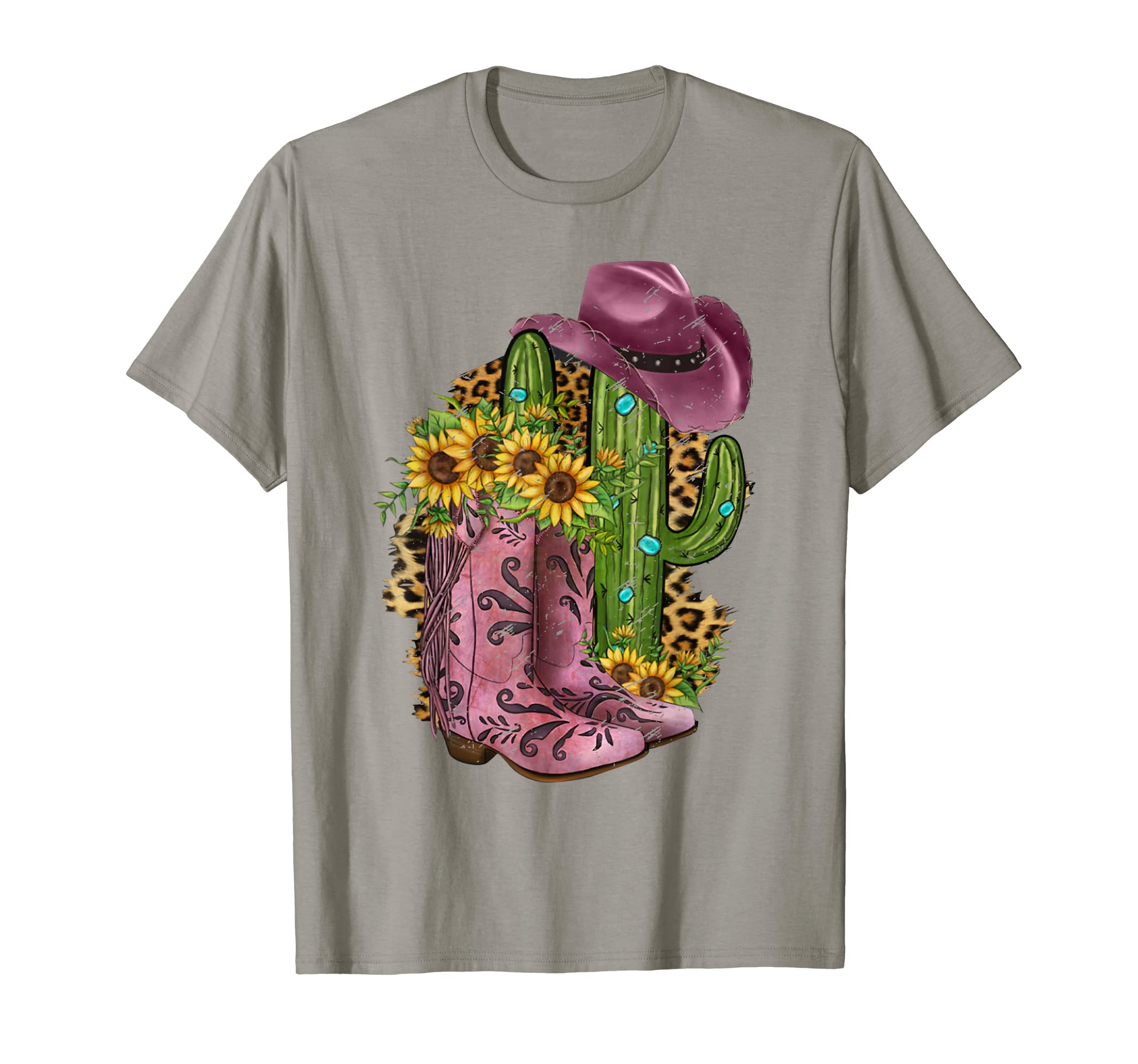 Country Girls Love PeaceRetro Cowboy Boots & Hat Sunflower Let's Go Girls Cowgirls T-Shirt