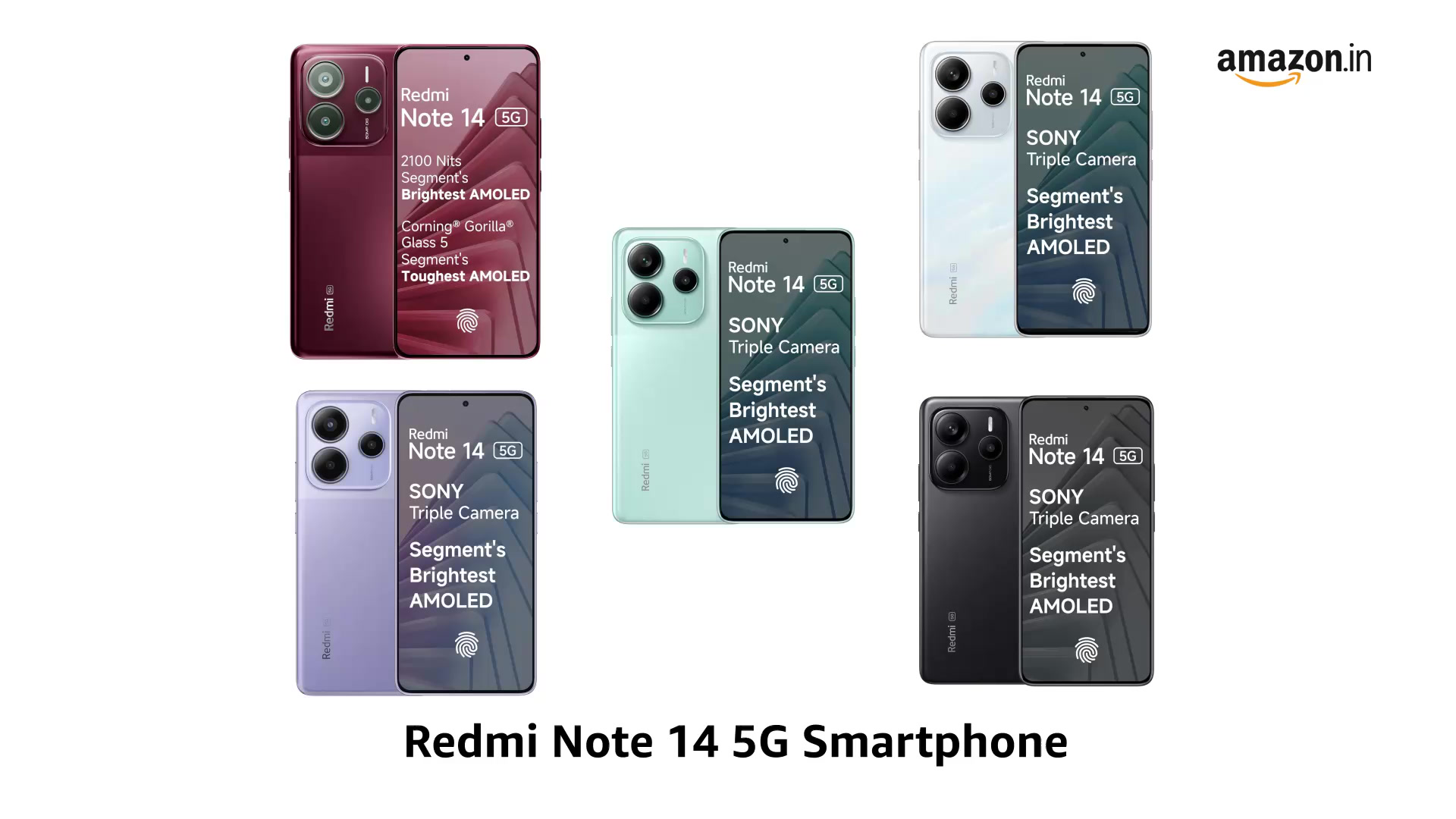Redmi Note 14 5G (Mystique White, 6GB RAM 128GB Storage) | Global