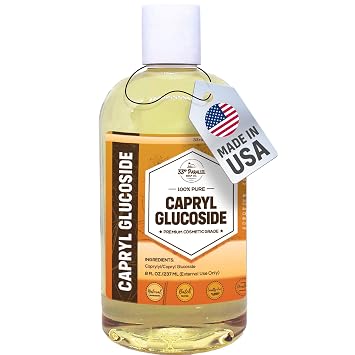 Capryl Glucoside Liquid Surfactant 8 oz Plant Derived - DIY Skin Care - Facial Cleansers, Body Washes, Shower Gels, Foaming, Body Soap, Shampoos, Baby Products | 8 OUNCES