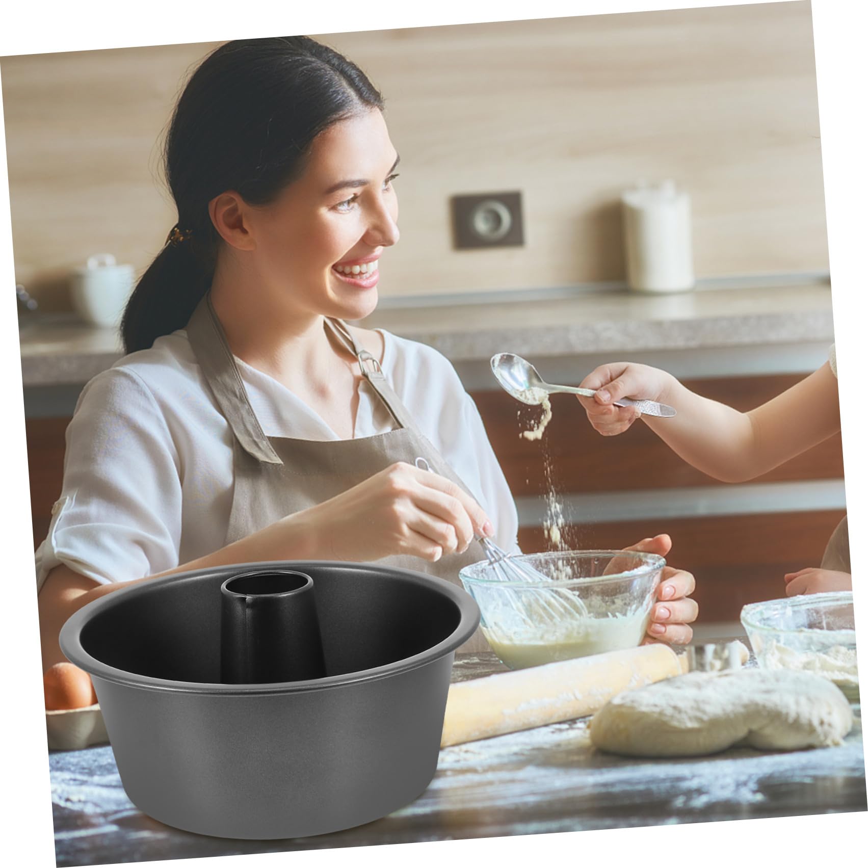 Moule à Gâteau Rond Cœur en Acier Carboné Antiadhésif