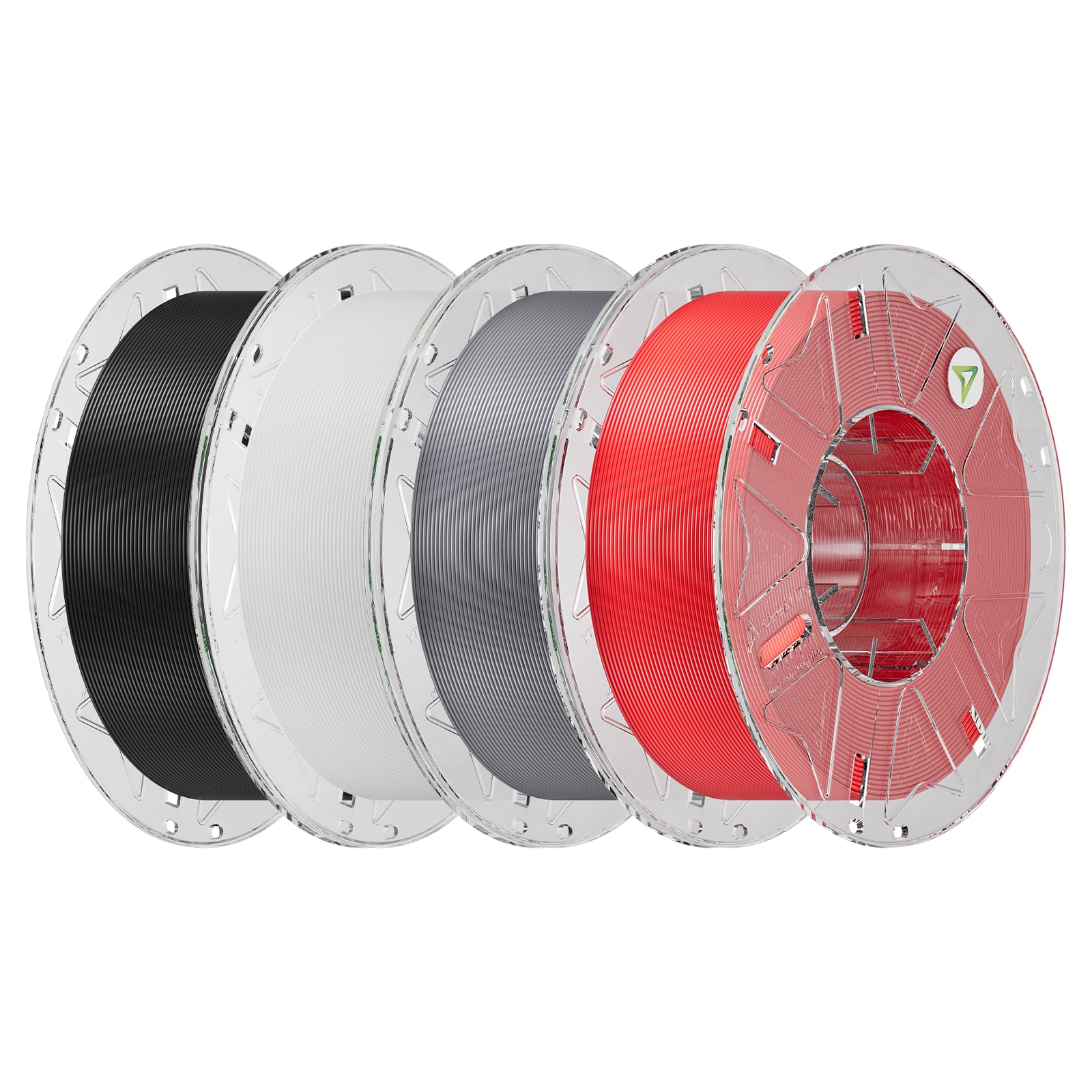 Creality PLA Filament 4KG,Black &amp; White &amp; Grey &amp; Red, 4-Pack