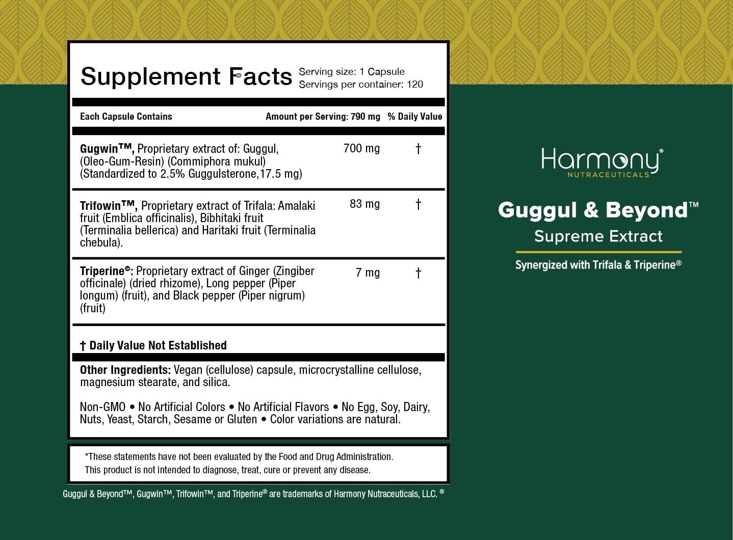 Guggul & Beyond – Premium Ayurvedic Herbal Blend with Guggul, Triphala, and Triperine® | Traditional Wellness Support, Balance & Vitality | Dr. Gumman's Clinical Grade, 120 Vegan Capsules. - Image 3