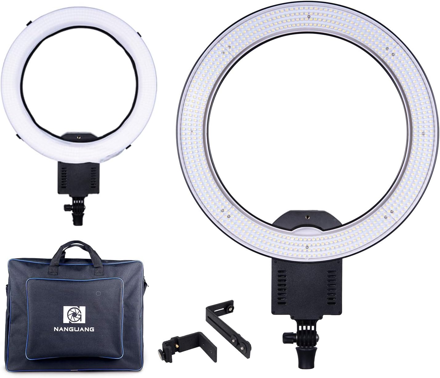NanGuang CN-R640 19" Dimmable Daylight Balanced LED Ring Light with Cloth Diffuser and Camera Mount