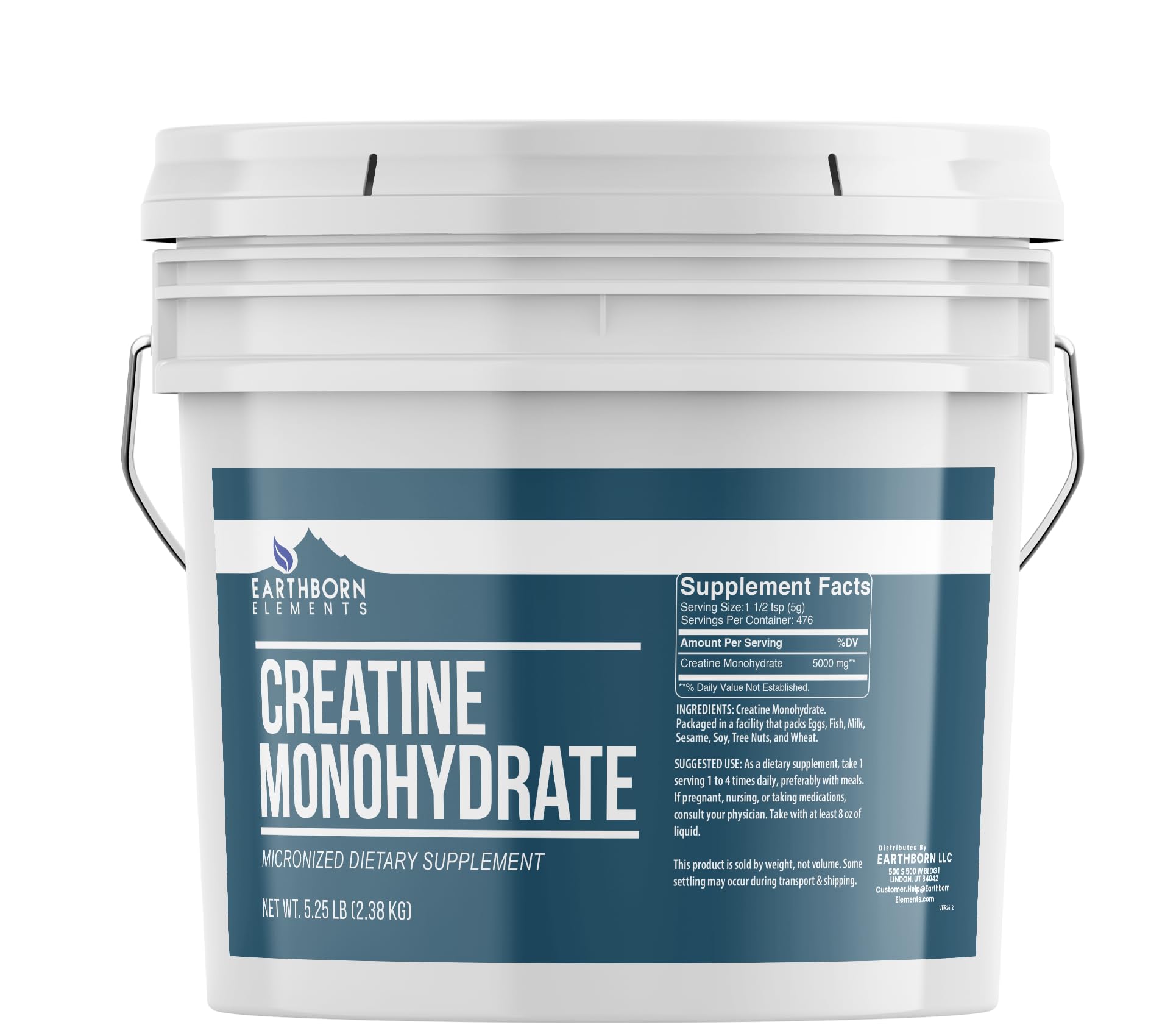 Earthborn Elements, Creatine Monohydrate, 5.25 Lb 5.25 Pound (Pack of 1)