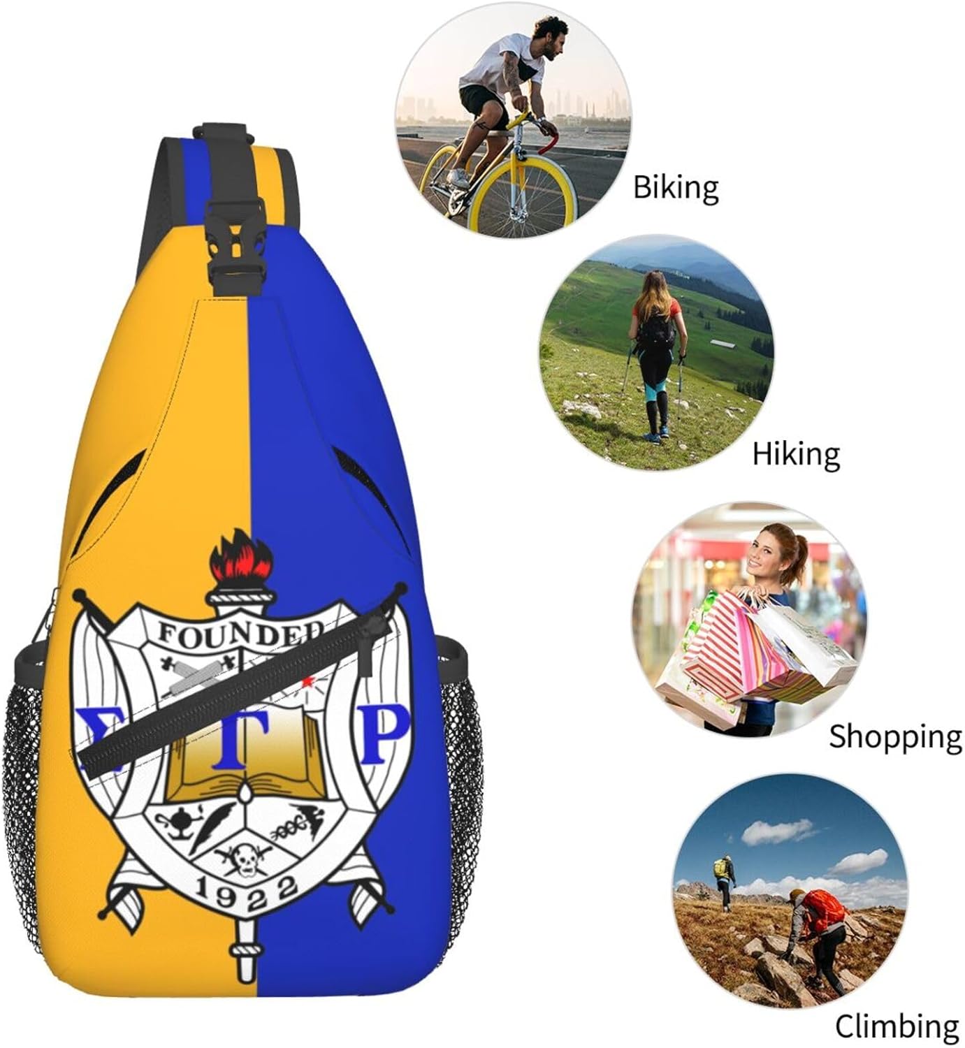 Chest Bag Fashion Multi Purpose Cross Body Bag Casual Hiking Daypack for Women Men - Image 5