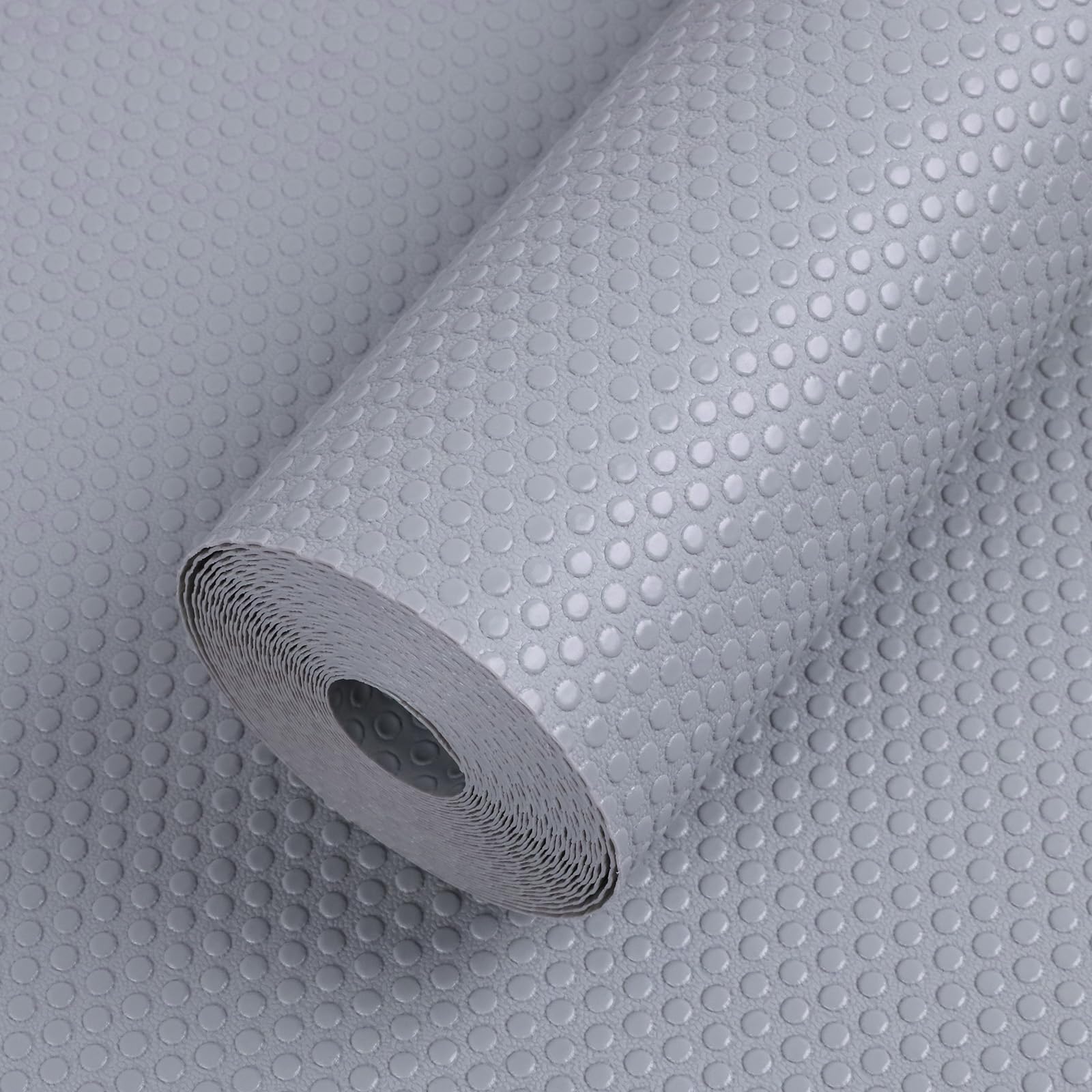 Shelf Liner 24 inch-Wide Waterproof Cabinets Liners - Non Adhesive, Easy to Cut Under Sink Mat Liners for Kitchens Drawer, Shelves, 24 X 300 Inch Light Gray