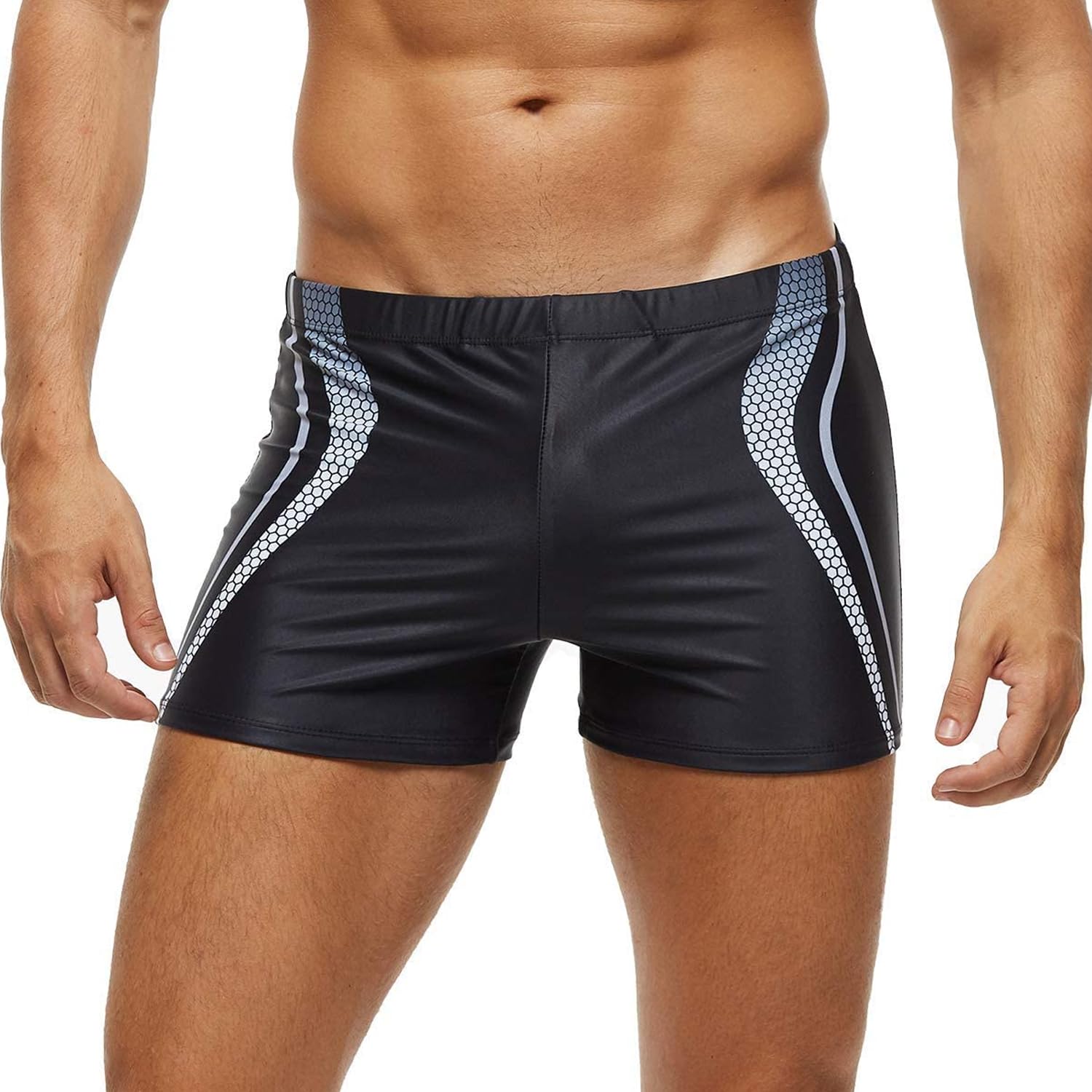 Arcweg Badehose Herren Eng Kurz Badeshorts mit Tunnelzug Schwimmhose Peinlichkeit Vermeidendes Pad Wassersport Kurze Hose UV Schutz Jungen Schwimmwear