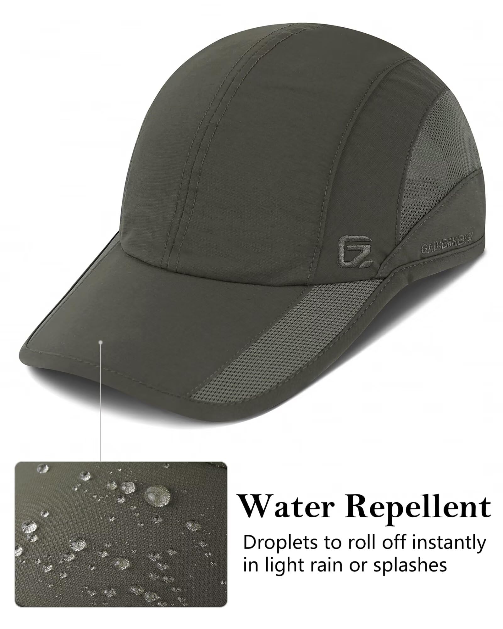 GADIEMKENSD Unstructured Quick Dry Sports Cap Outdoor Sun Protective Unisex