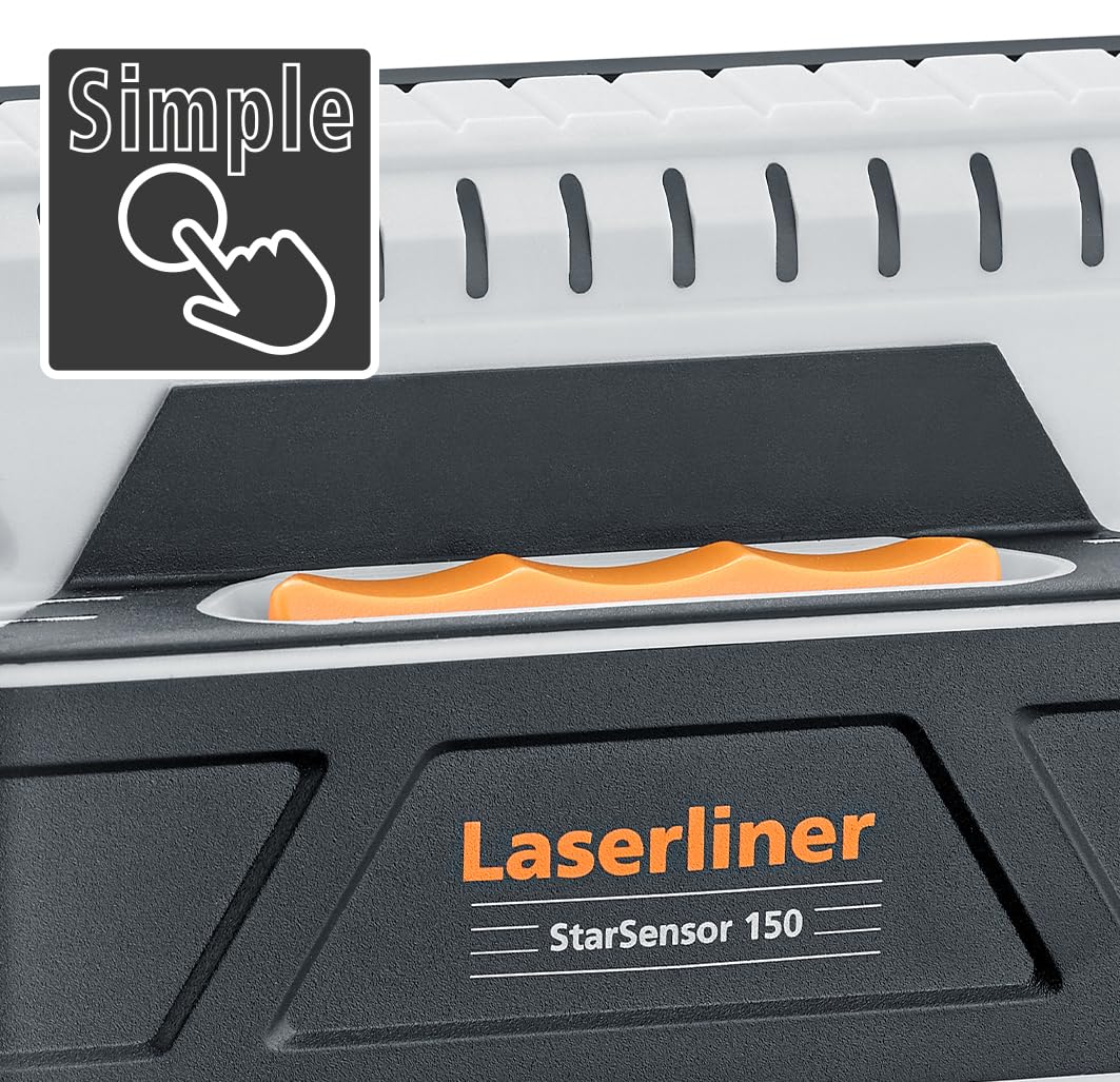 Laserliner StarSensor Plus Détecteur Scanner Mural | Détection Bois et Câbles sous Tension, Cloisons Sèches, Alerte de Tension Permanente, Piles Incluses, Mallette Incluse