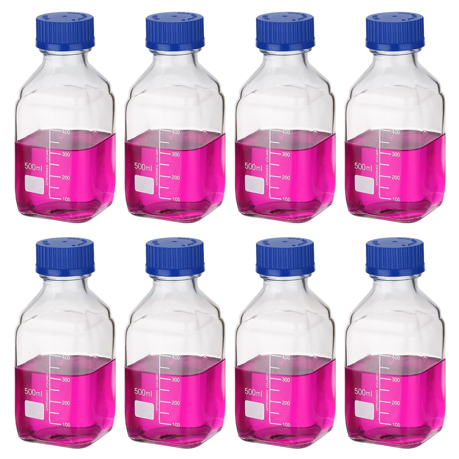 Bouteilles pour réactifs en verre 500 ml PATIKIL flacons de laboratoire filetés GL32 hermétiques