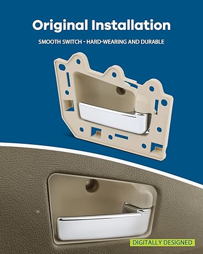 Miniatura 3 de LUJUNTEC Manijas de puerta interiores, manijas de puerta trasera delantera del conductor izquierdo del pasajero derecho, repuesto para Jeep