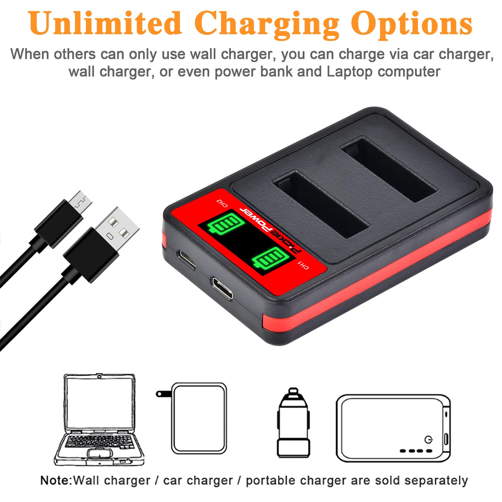 2 Batterie NP-50 E Caricatore USB Per Fujifilm - Compatibile Con X10, X20, FinePix - Foto 8