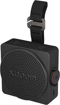 LG xboom Mini by will.i.am Portable Outdoor Bluetooth Speaker, up to 10 Hours, IP67 Dust and Water Resistant, Adjustable Hanging Strap, Black